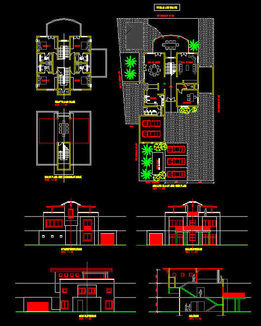 CAD Architect | Cad Building Template Houses - Beach House Type 1 (395Sqm)