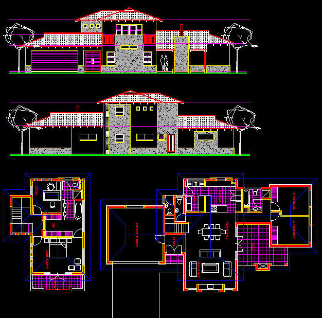 CAD Architect | Cad Building Template Houses - Bali House Type 1
