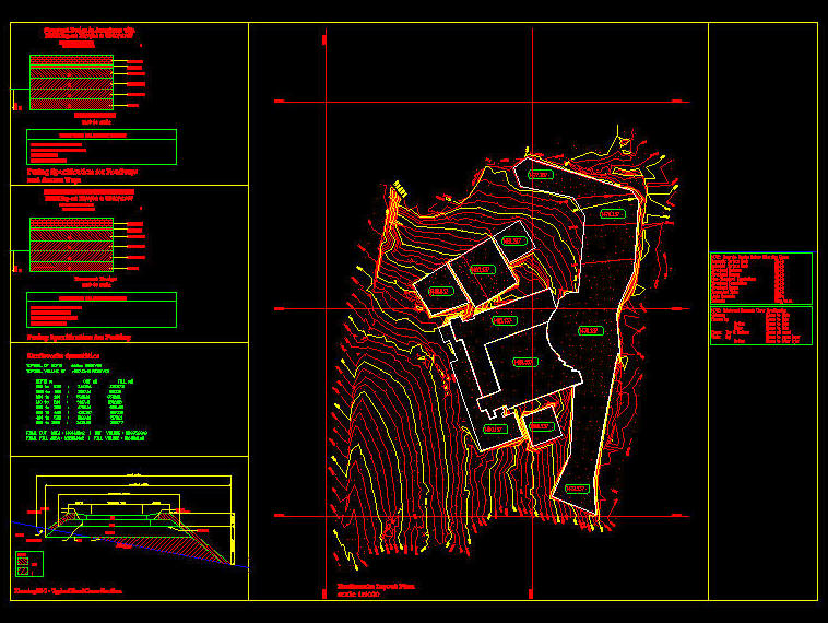 CAD Architect | Cad Details Paving - Paving Earthworks Layout Template 1